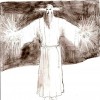 Primordial Man-Drawing by Tiziano Tumolo